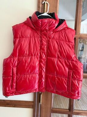 Loft Lou & Grey Funnel Neck Glossy Vest size XL